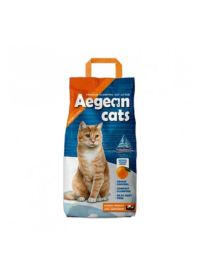Aegean Cats Orange Άμμος Υγιεινής Μπετονίτη με Άρωμα Πορτοκάλι 11,8Lt (10Kg)