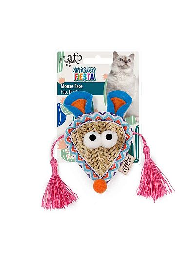 Afp Mouse Face Ποντικάκι από Ψάθα με Catnip (10.5x22x2cm)