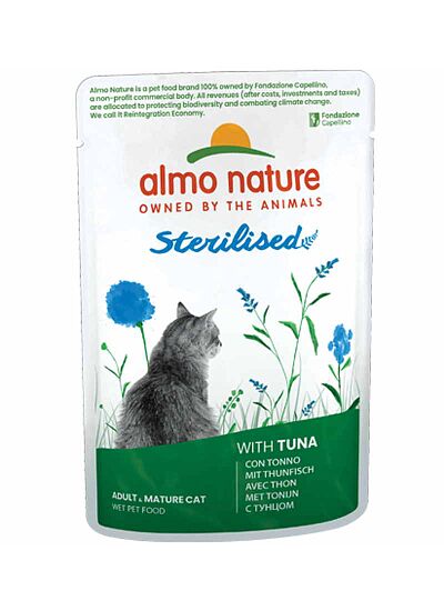 Almo Nature Functional Cat Adult Sterilized Φακελάκι Με Τόνο 70gr
