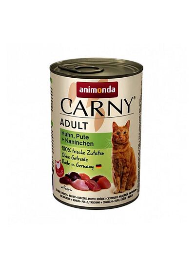 Animonda Carny Cat Adult Πατέ Με Κοτόπουλο, Γαλοπούλα & Κουνέλι 400gr