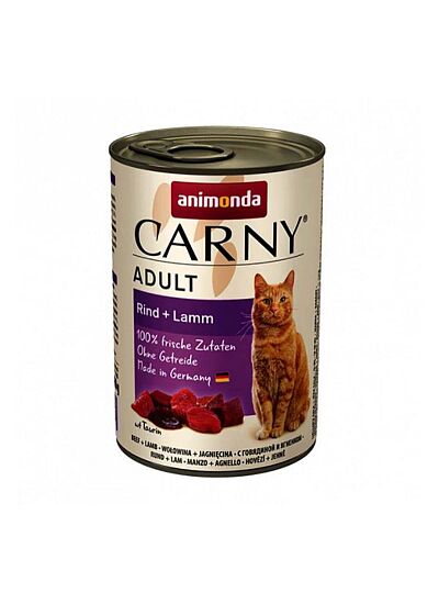 Animonda Carny Cat Adult Πατέ Με Μοσχάρι & Αρνί 400gr