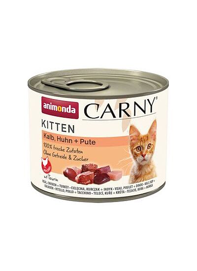 Animonda Carny Kitten Πατέ Με Μοσχάρι, Κοτόπουλο, Γαλοπούλα 200gr