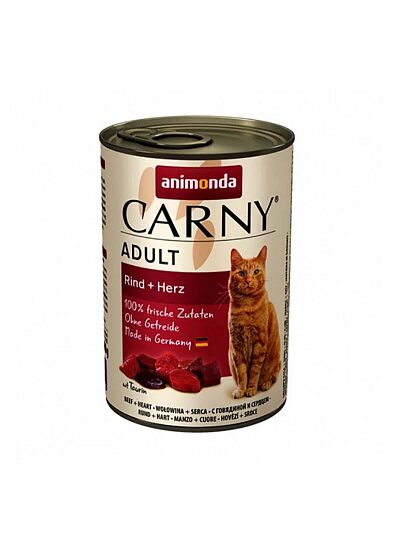 Animonda Carny Cat Adult Πατέ Με Μοσχάρι & Καρδιά 400gr