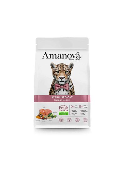 Amanova Low Grain Sterilised Cat Salmon Deluxe 1,5Kg