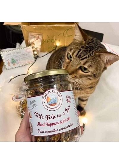 Cooka's Cookies Topper Αφυδατωμένα Ψαράκια σε Βάζο 90gr