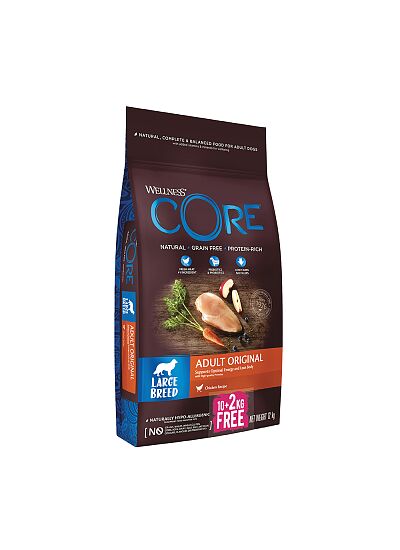 Wellness Core Adult Large Original με Κοτόπουλο 10+2kg