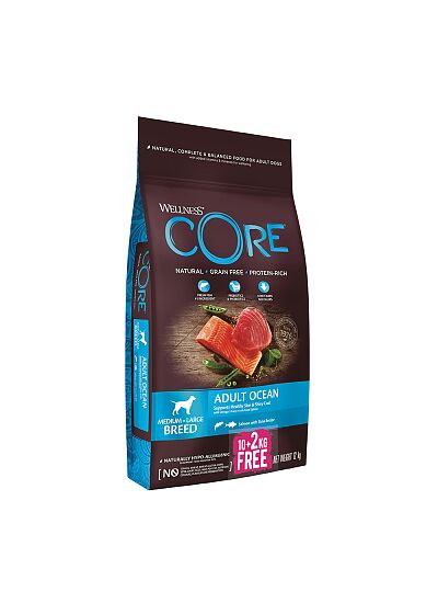 Wellness Core Adult Ocean με Σολομό & Τόνο 10+2kg