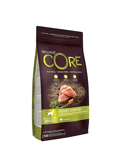 Wellness Core Adult Low Fat με Γαλοπούλα για Έλεγχο Βάρους 1.8kg