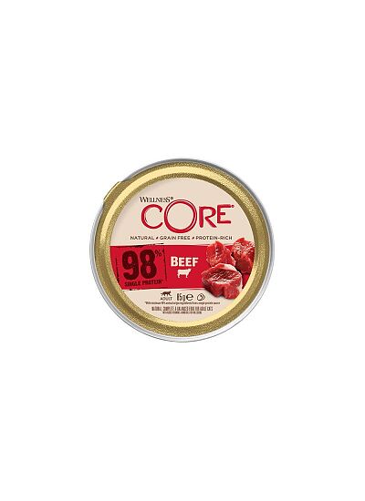 Wellness Core Cat Adult Πατέ 98% Μοσχάρι 85gr