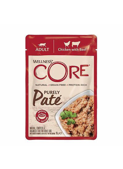 Wellness Core Cat Adult Πατέ Κοτόπουλο & Μοσχάρι 85gr