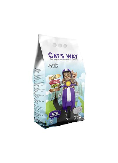 Cat's Way Lavender Άμμος Υγιεινής Μπετονίτη με Άρωμα Λεβάντας 10Lt (8,5Kg)