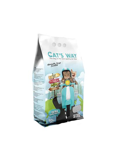 Cat's Way Marseille Soap Άμμος Υγιεινής Μπετονίτη με Άρωμα Σαπουνιού Μασσαλίας 10Lt (8,5Kg)