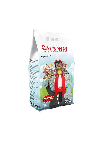 Cat's Way Unscented Άμμος Υγιεινής Μπετονίτη, Χωρίς Άρωμα 10Lt (8,5Kg)