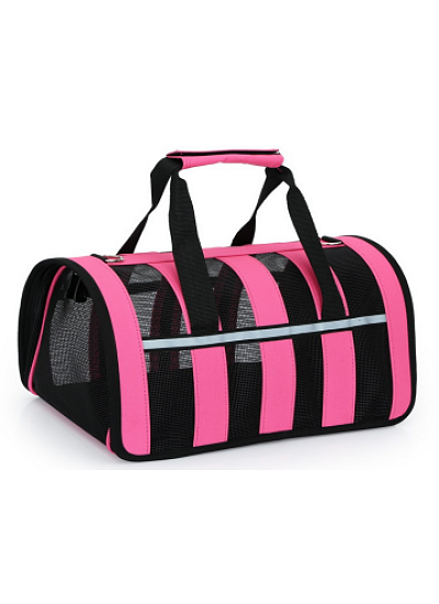 Τσάντα Μεταφοράς Για Σκύλους Γάτες & Τρωκτικά, Ροζ (50x28x27)