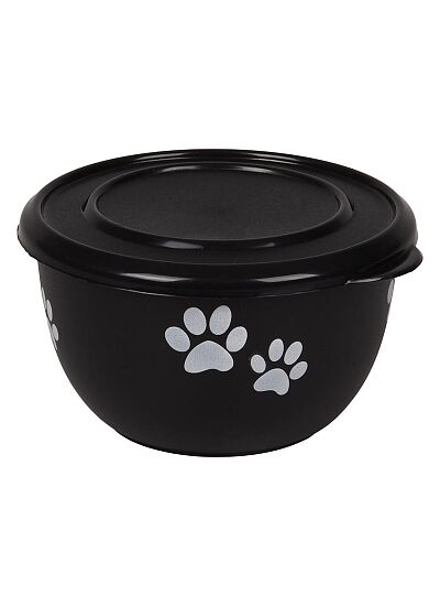 Flamingo Ανοξείδωτο Μπoλ Με Καπάκι Μαύρο (600ml)