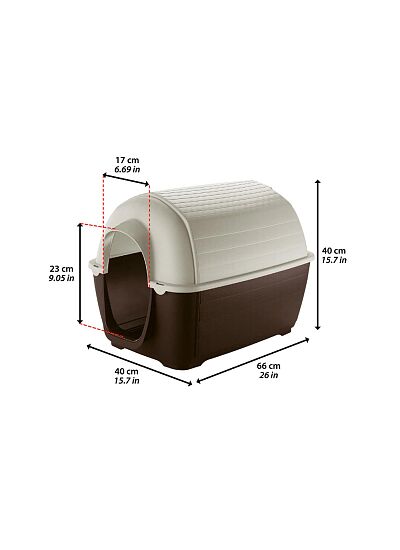 Ferplast Kenny Mini Σπιτάκι για Σκύλους & Γάτες (40x66x40 cm)