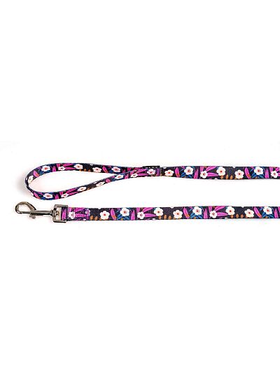 Glee Οδηγός Περιπάτου Ιμάντα Short Leash Dark Flower (20mm/120cm)