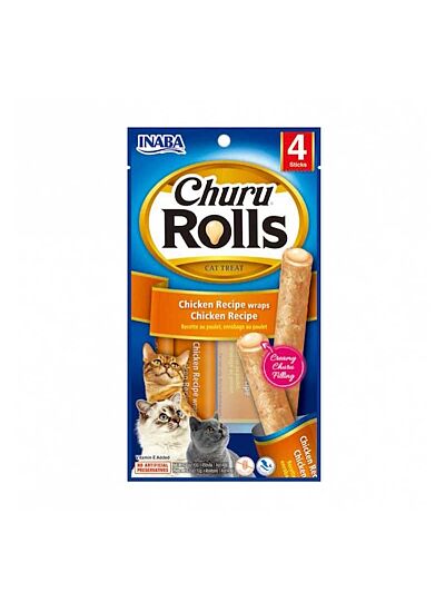 Ciao Churu Rolls Λιχουδιά σε Ρολάκια με Γεύση Κοτόπουλο για Γάτες (4x10gr)
