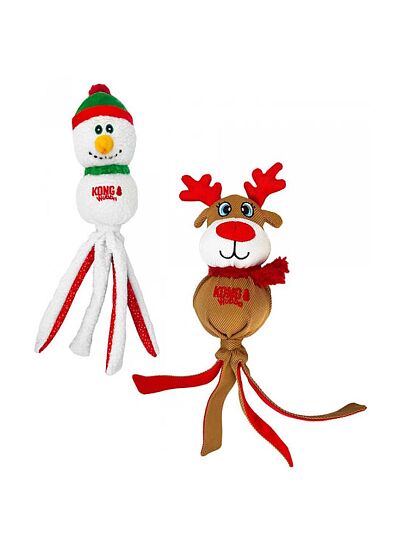 Kong Holiday Wubba Assorted Παιχνίδι Ανάκτησης με Ήχο για Σκύλους/ Large