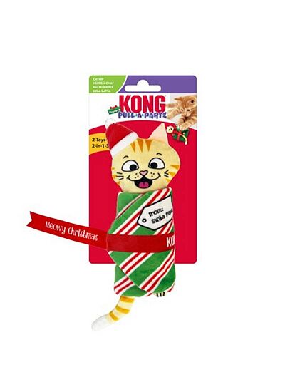 Kong Holiday Pull A Partz Χριστουγεννιάτικο Παιχνίδι Γάτας (17cm)