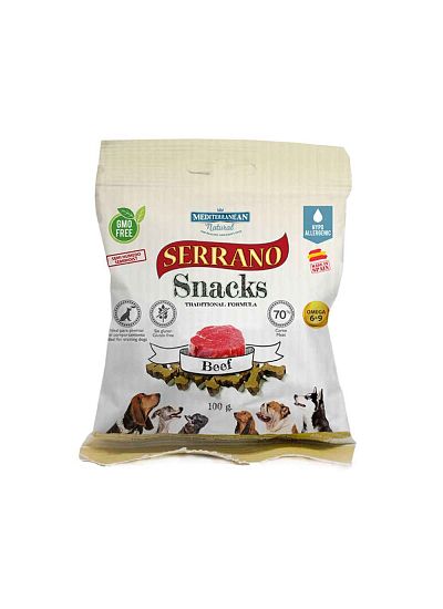Mediterranean Serrano Snacks Beef Λιχουδιά για Σκύλους 100gr