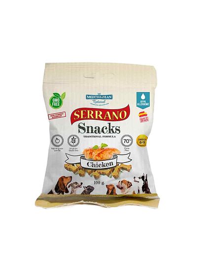 Mediterranean Serrano Snacks Chicken Λιχουδιά για Σκύλους 100gr