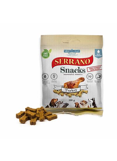 Mediterranean Serrano Snacks Turkey Λιχουδιά για Σκύλους 100gr