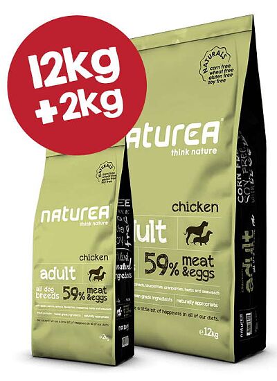 Naturea Naturals Adult Chicken 12Kg + 2 Kg ΔΩΡΟ