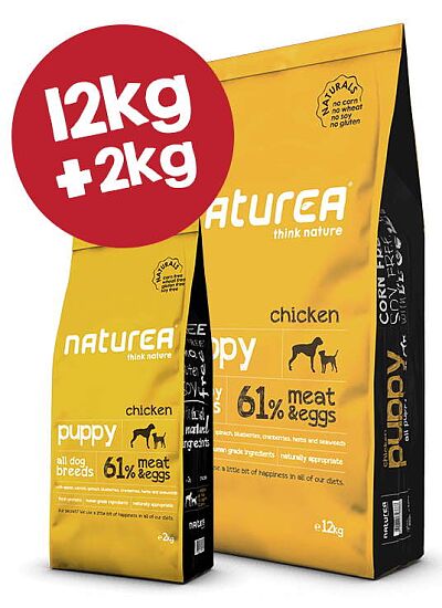 Naturea Naturals Puppy Chicken 12Kg + 2Kg ΔΩΡΟ