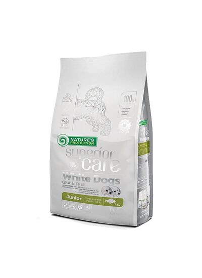 Nature's Protection Grain Free Junior Small & Mini White Dog Breeds with White Fish 1,5Kg