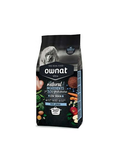 Ownat Ultra Low Grain Junior Maxi Chicken & Vegetables 3Kg