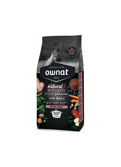 Ownat Ultra Low Grain Junior Medium Chicken & Vegetables 3Kg