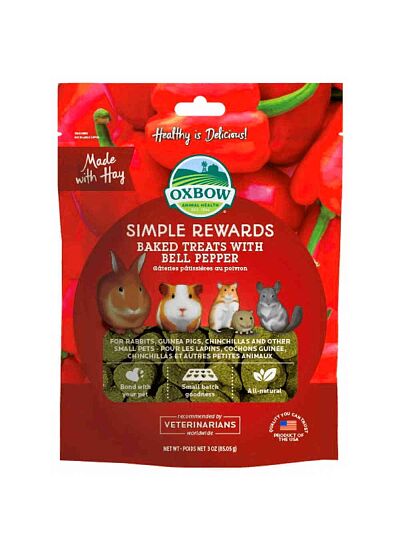 Oxbow Simple Rewards Baked Λιχουδιές Τρωκτικών με Πιπεριά 56gr