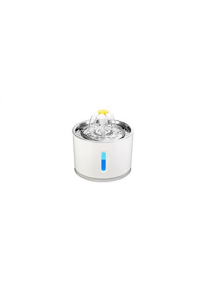 Pet Interest Στρογγυλό Ανοξείδωτο Ηλεκτρικό Συντριβάνι με Led Φωτισμό Γκρι 2.4Lt