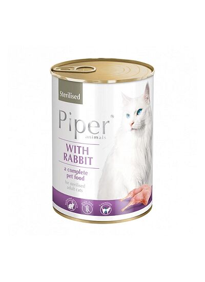 Piper Cat Sterilised Πατέ Με Κουνέλι 400gr