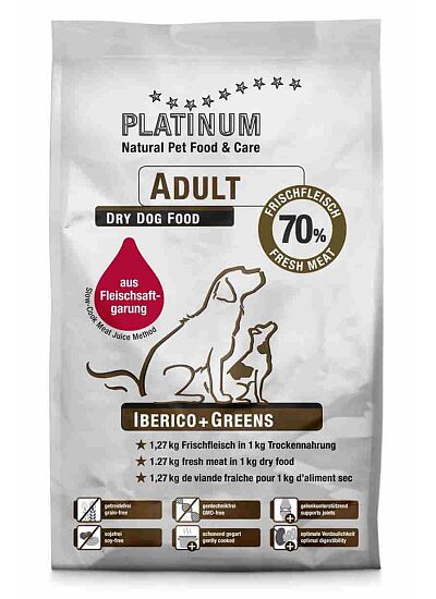 Platinum Adult Iberico & Greens Μαγειρευτή   Ξηρά Τροφή 1.5Kg