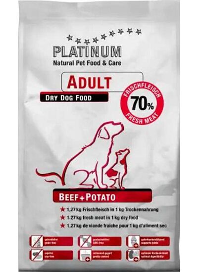 Platinum Adult Beef & Potato Μαγειρευτή   Ξηρά Τροφή 1.5Kg