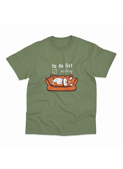 PlayEatTreat T Shirt To Do List Nothing Χακί