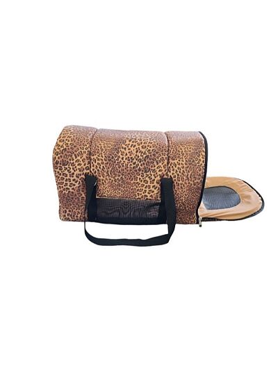 PQP Τσάντα Μεταφοράς Αεροπλάνου Για Σκύλους Γάτες & Τρωκτικά Λεοπάρ