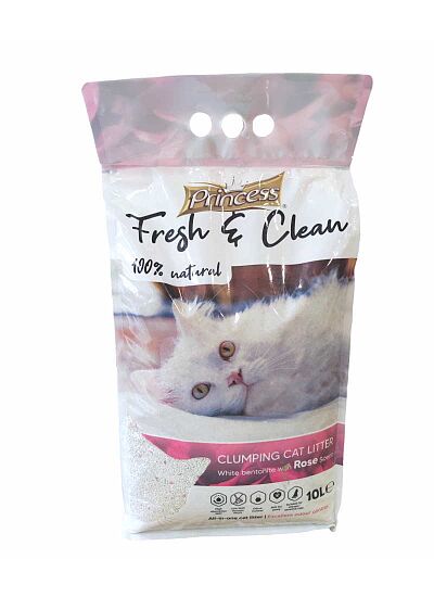 Princess Rose Άμμος Υγιεινής Μπετονίτη με Άρωμα Τριαντάφυλλο 10Lt (8,5Kg)