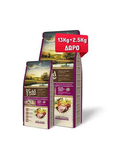 Sam's Field Low Grain Adult Large Fresh Chicken & Potato 13Kg + 2.5Kg ΔΩΡΟ