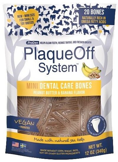 Plaque Off ProDen Mini Dental Care Bones Peanutbutter & Banana 20τμχ 340gr
