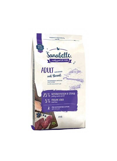 Sanabelle Low Grain Cat Adult με Στρουθοκάμηλο 2Kg