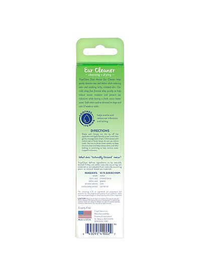 Tropiclean Dual Action Ear Cleaner Για Σκύλους & Γάτες 118ml