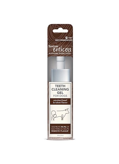 Tropiclean Enticers Teeth Cleaning Gel Για Σκύλους Με Γεύση Καπνιστού Μοσχαρίσιου Φιλέτου 59ml