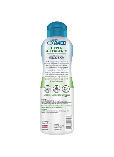 Tropiclean Oxymed Hypo Allergenic Oatmeal Σαμπουάν Σκύλου & Γάτας 355ml