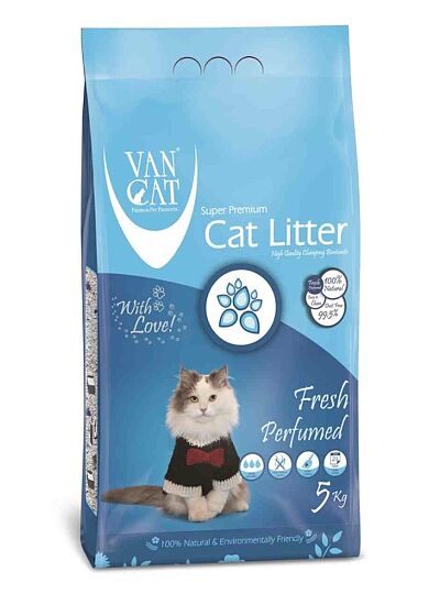 Van Cat Fresh Άμμος Υγιεινής Μπετονίτη με Άρωμα Φρεσκάδας 5.9Lt (5Kg)