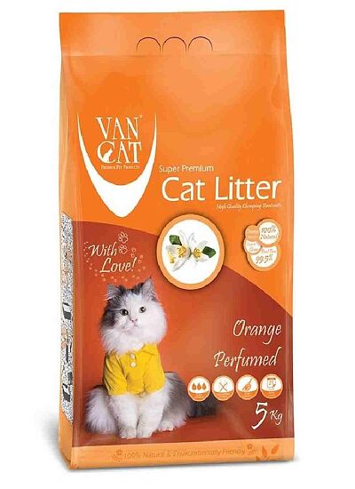 Van Cat Orange  Άμμος Υγιεινής Μπετονίτη με Άρωμα Πορτοκάλι 5.9Lt (5Kg)