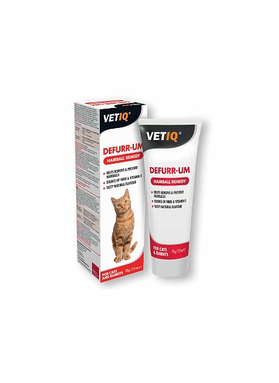 VetIQ Defurr   UM Hairball Remedy Πάστα για Γάτες & Κουνέλια 70gr