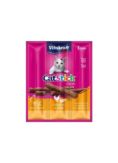 Vitakraft Cat Stick Classic   Poultry & Liver Λιχουδιά για Γάτες (3x18gr)